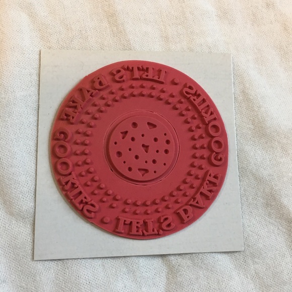 NWT Inque Boutique Let's Bake Cookies Rubber Stamp - Picture 1 of 5